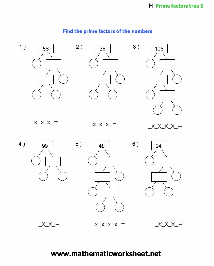 16 Factor Tree Worksheets And Answers Worksheeto