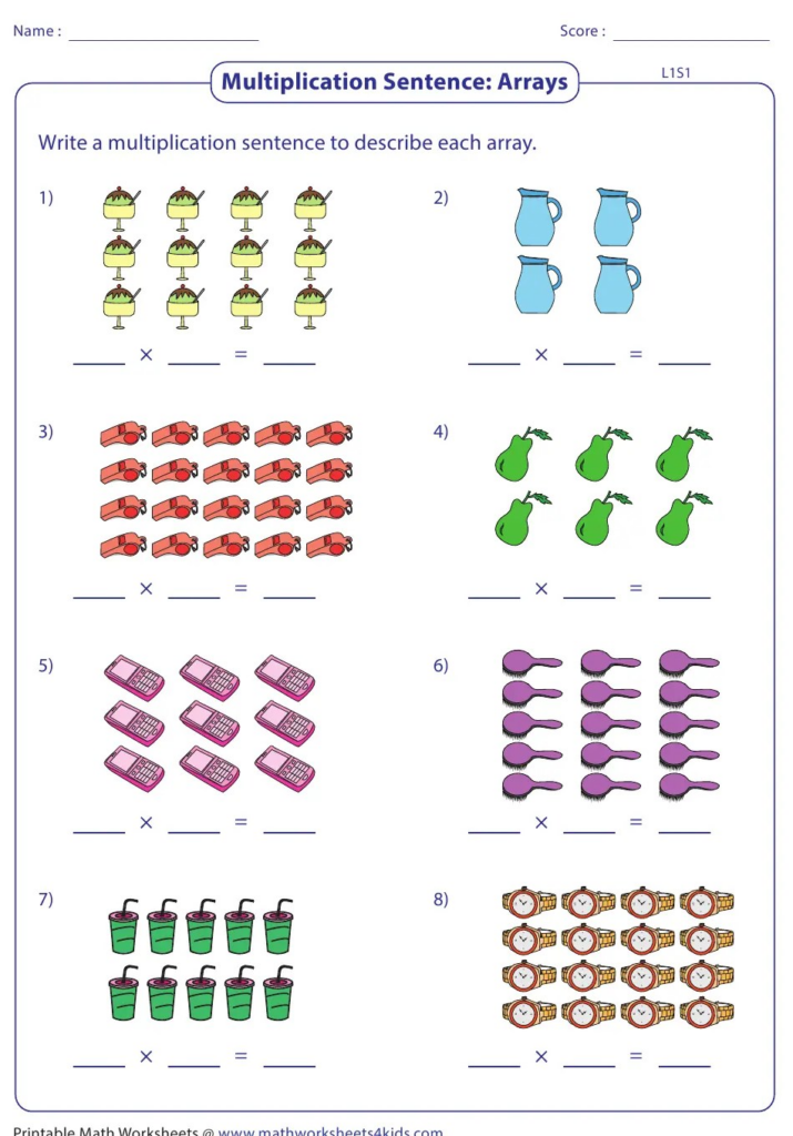 20 Multiplication Arrays Worksheets Pdf Worksheets Decoomo