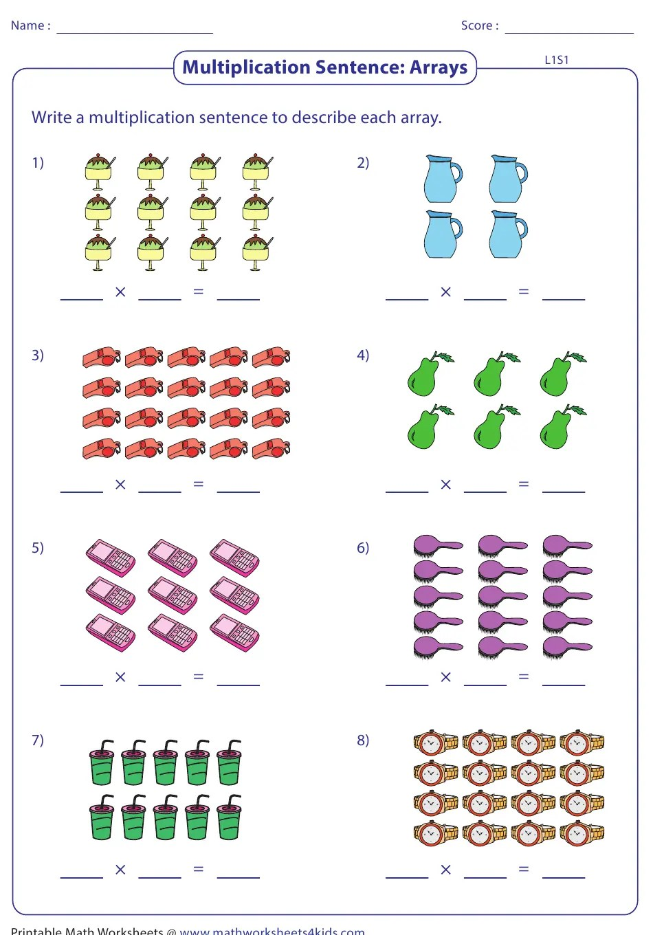 20 Multiplication Arrays Worksheets Pdf Worksheets Decoomo