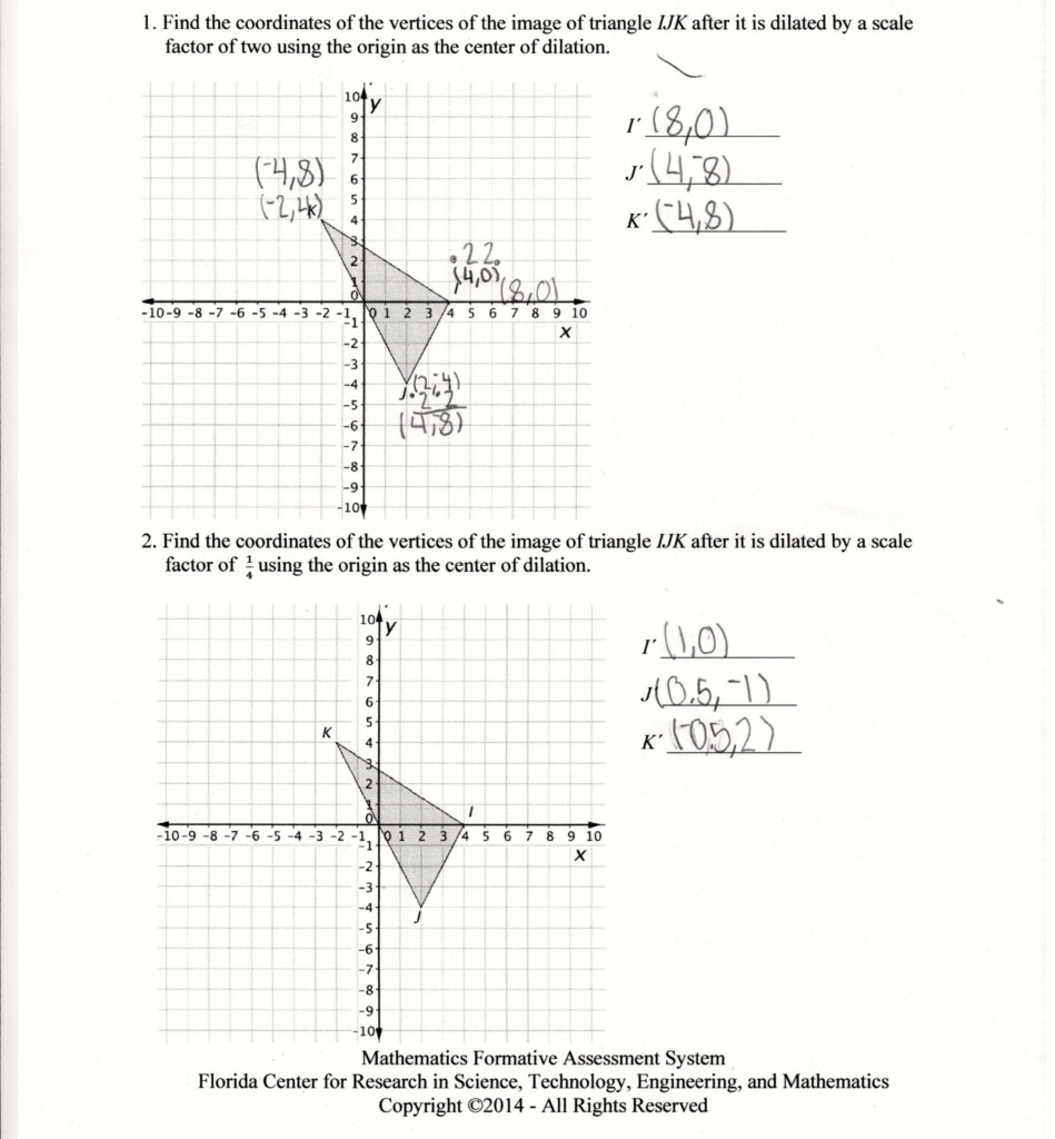 30 Dilations Worksheet Answer Key Education Template