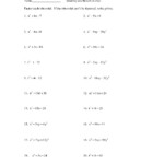 30 Factoring Trinomials Worksheet Algebra 2 Education Template