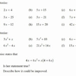 30 Factorization Of Algebraic Expressions Worksheets Coo Worksheets