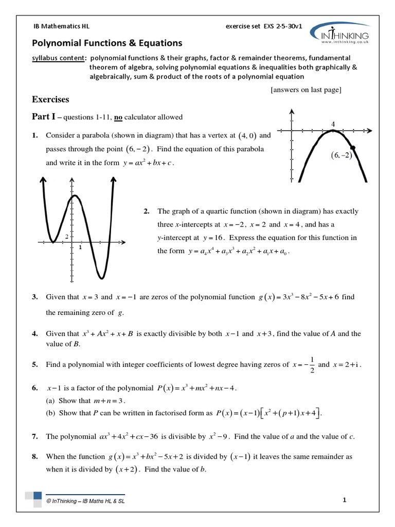 30 Graphing Polynomial Functions Worksheet Answers Education Template