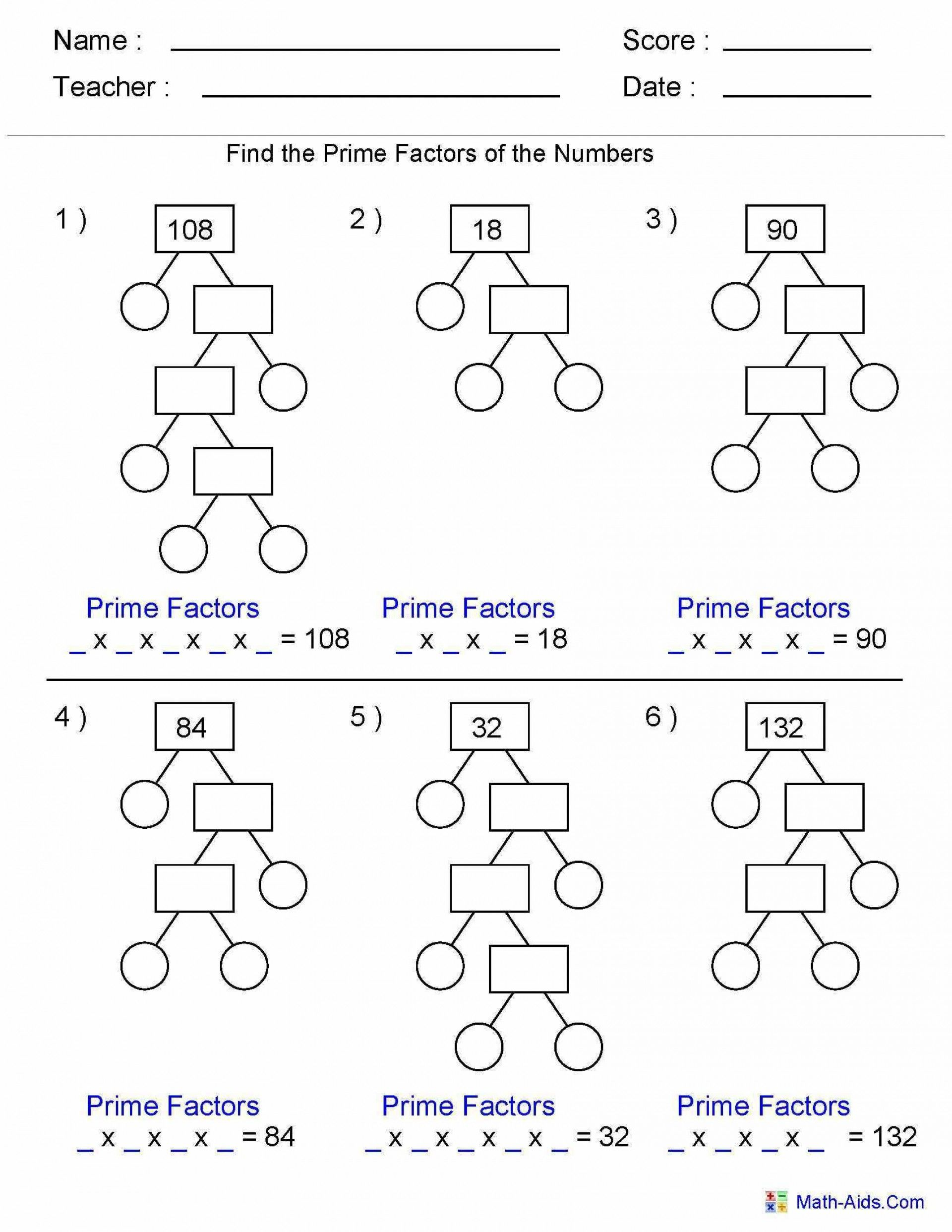 30 Prime And Composite Numbers Worksheet Fauniindicia