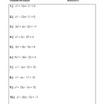 4 Worksheets For Solving Quadratic Equations Solving Quadratic