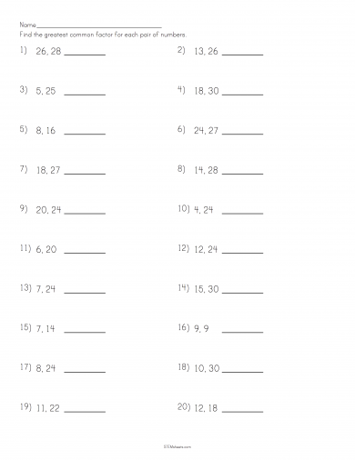 5 Best Images Of Factor Pairs Worksheet Worksheeto