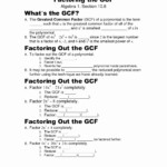 50 Factoring Greatest Common Factor Worksheet Chessmuseum Template