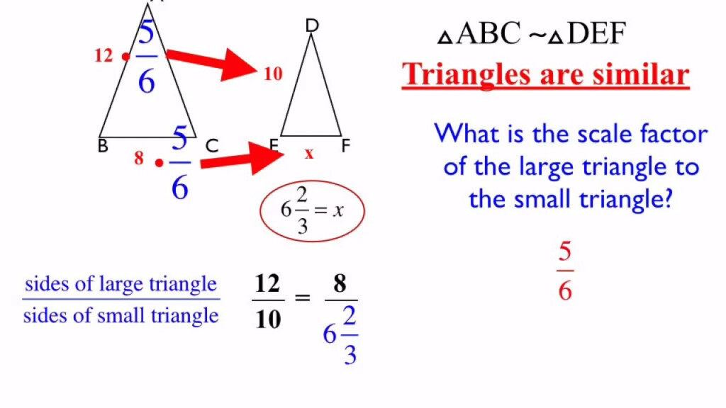 54b Scale Factor And Similar Figures YouTube