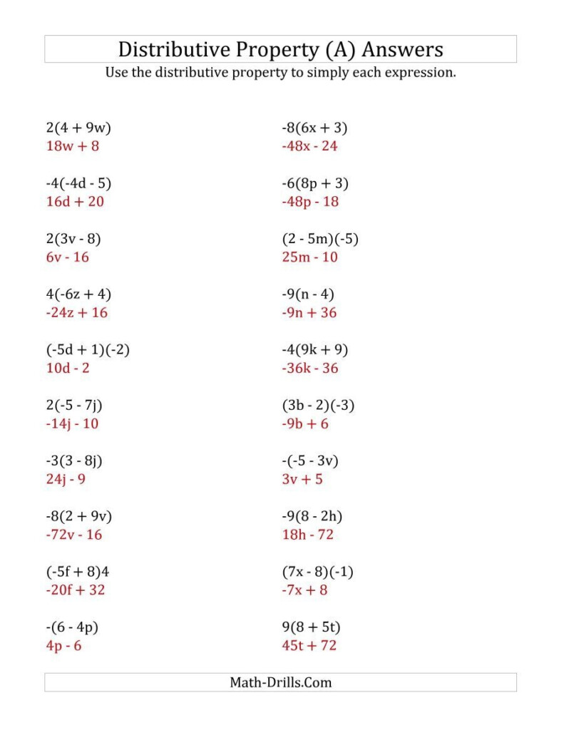 6Th Grade Math Properties Worksheet Martin Lindelof