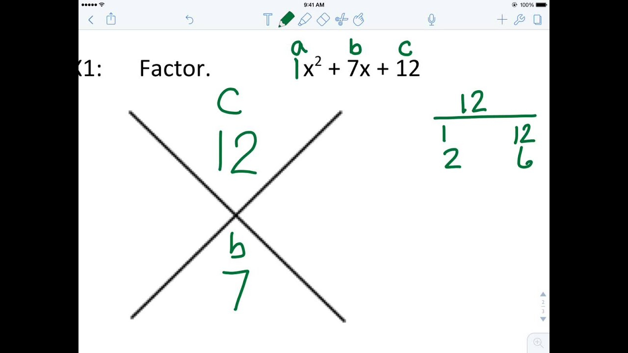 8 5 Factoring With Diamond Method YouTube