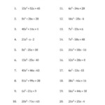 9 8Th Grade Factoring Trinomials Worksheet Factoring Quadratics