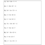 Algebra 1 Factoring Worksheet Briefencounters