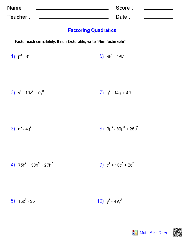 Algebra 1 Worksheets Monomials And Polynomials Worksheets