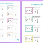 Compare Fraction Factors And Products Worksheets Worksheets Master