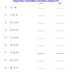 Determining Factors And Multiples Worksheets Worksheets Key