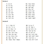 Expanding And Factorising Worksheet Algebra Worksheets Algebraic