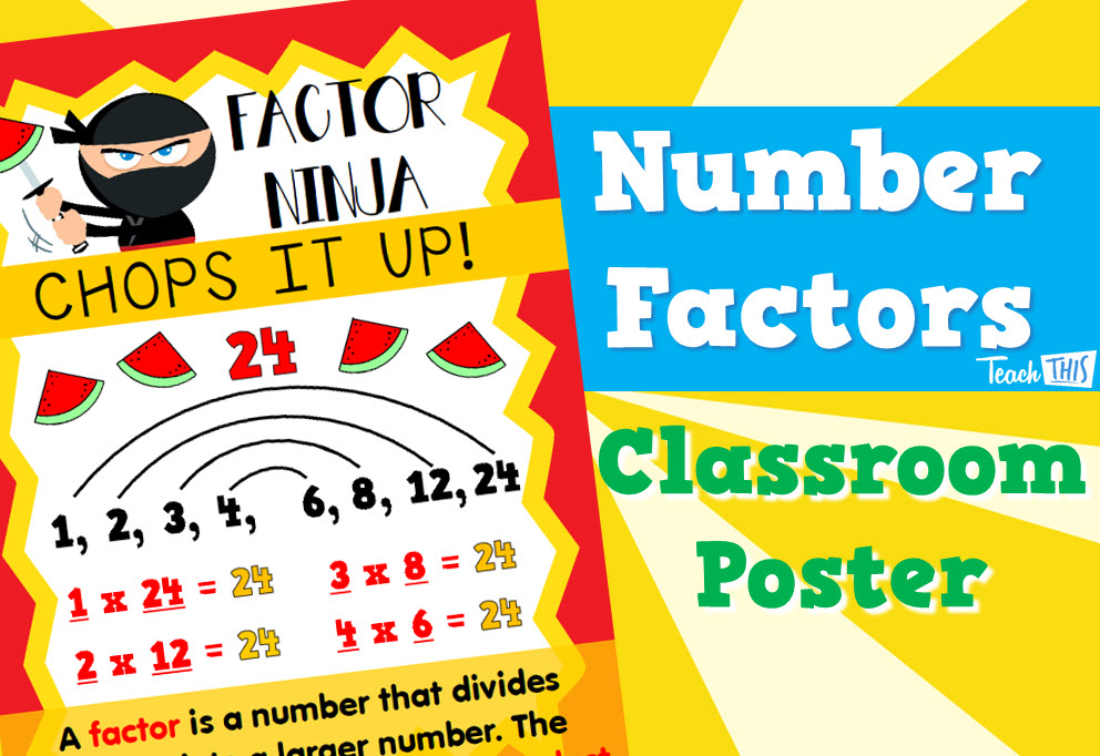 Factor Ninja Poster Classroom Games Classroom Displays Teacher