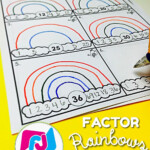 Factor Rainbows FREEBIE Bundle FlapJack Upper Elementary Math