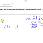 Factoring A Quadratic In Two Variables With Leading Coefficient 1 YouTube