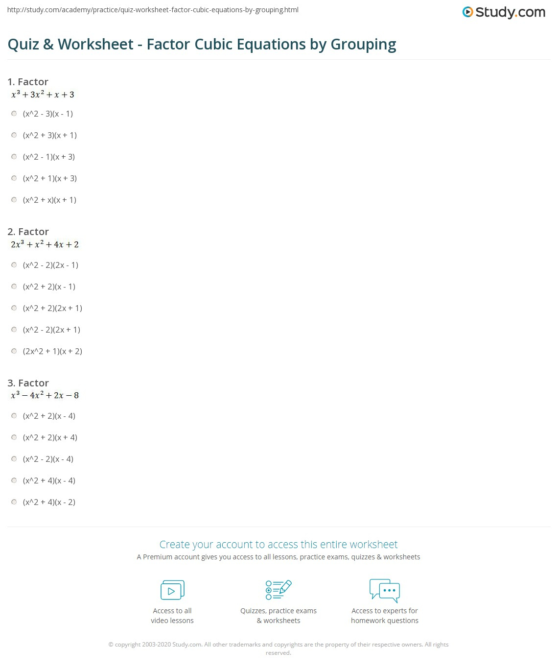 Factoring Cubic Polynomials Worksheet Promotiontablecovers