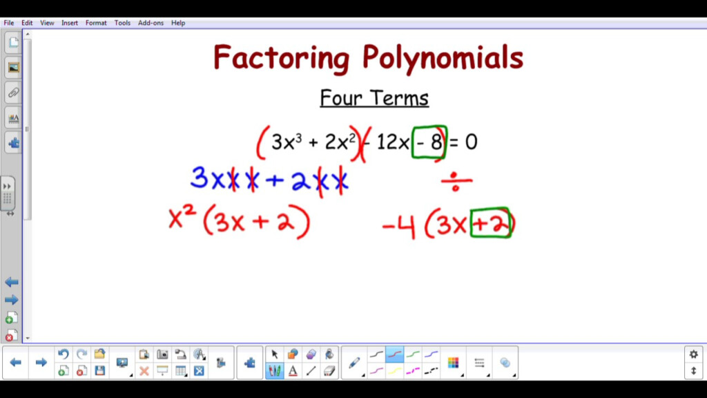 Factoring Four Term Polynomials YouTube