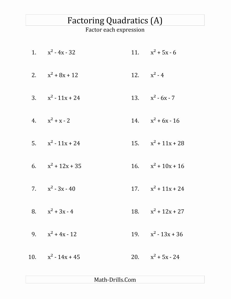 Factoring Mixed Practice Worksheet Free Download Multiplication 