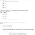 Factoring Perfect Square Trinomials Worksheet Upgreen