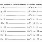 Factoring Polynomials Worksheet 8th Grade