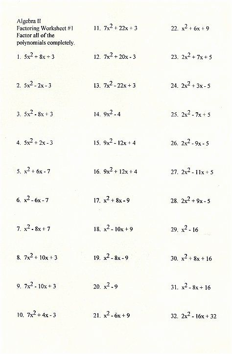 Factoring Trinomials Worksheet Answers Awesome 10 Best Of Factoring 