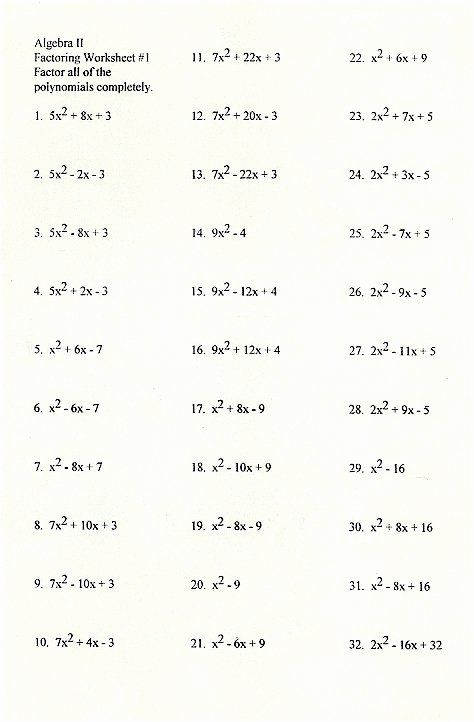 Factoring Trinomials Worksheet Answers Awesome 10 Best Of Factoring