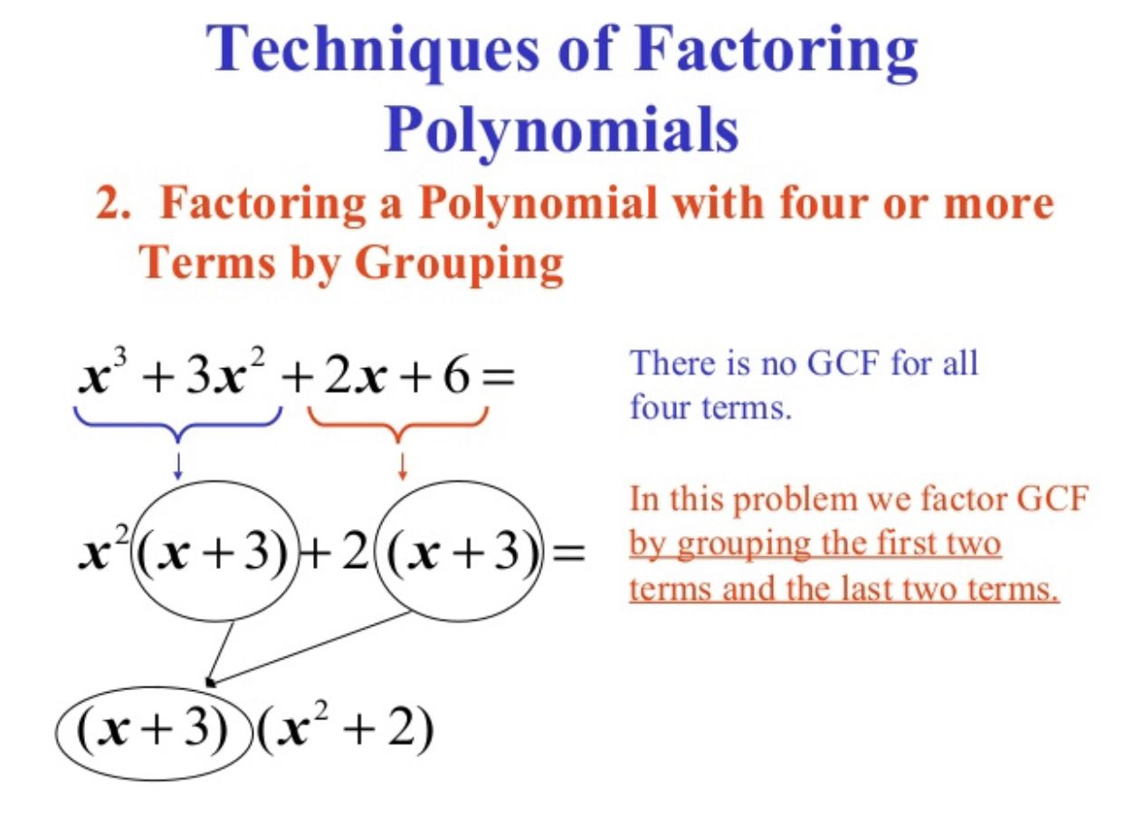 Factoring Using Grouping Matematicas