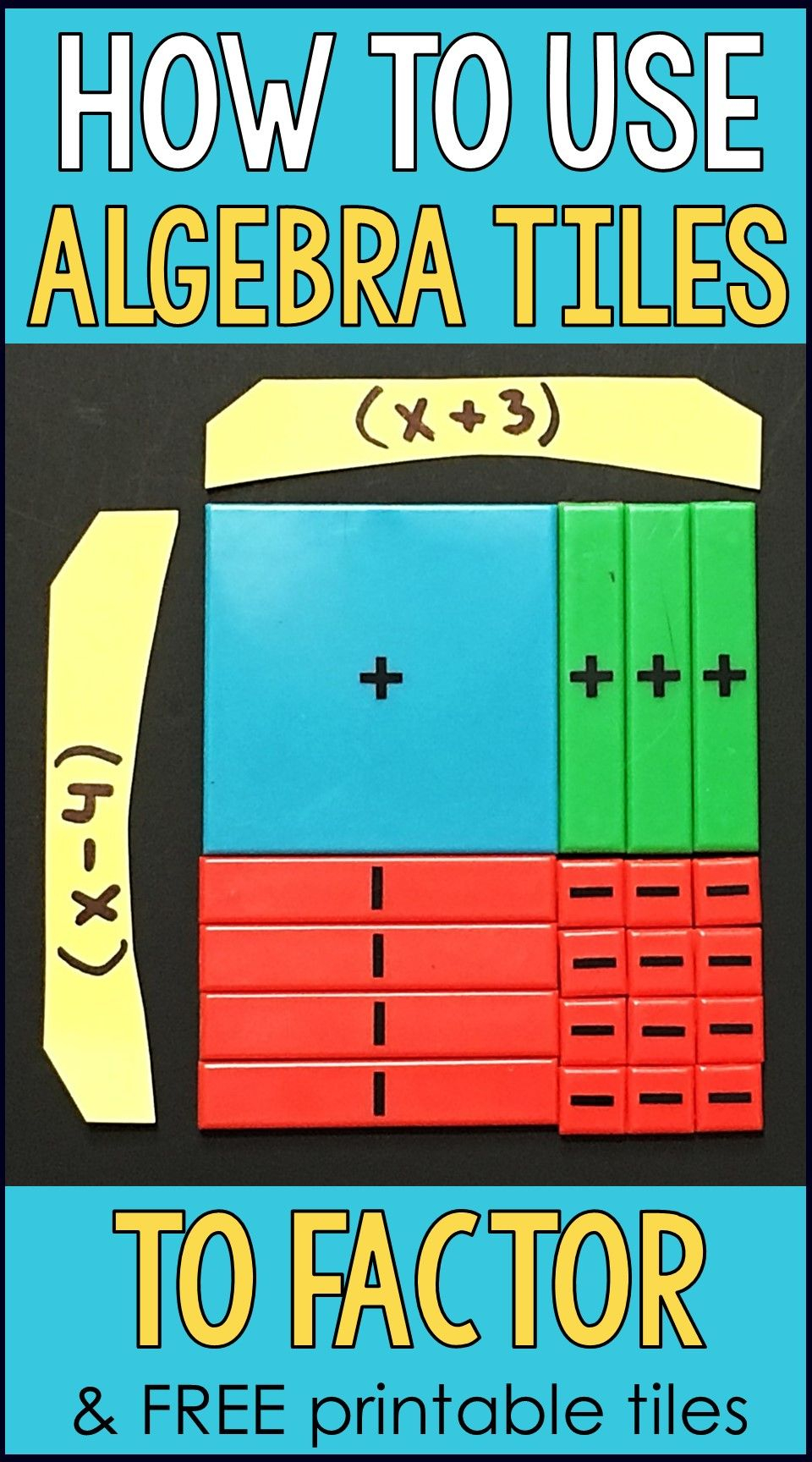 Factoring With Algebra Tiles Worksheet Pdf Math Worksheets For Middle 