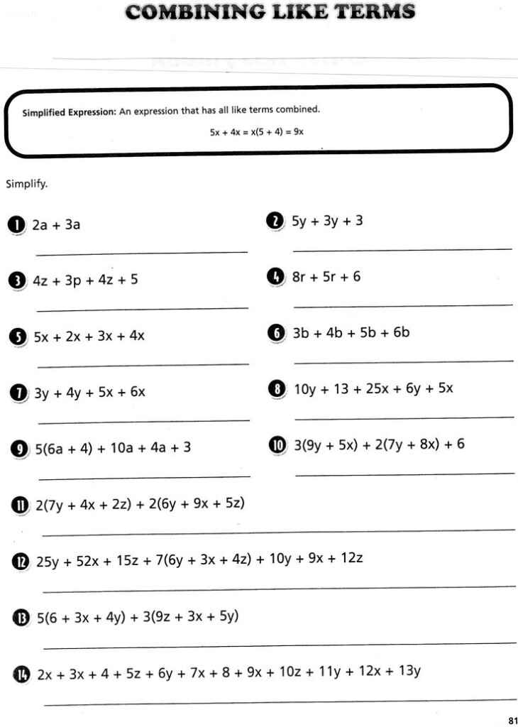 Factoring Worksheet Pdf 6th Grade Worksheeta