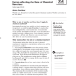 Factors Affecting The Rate Of Chemical Reactions