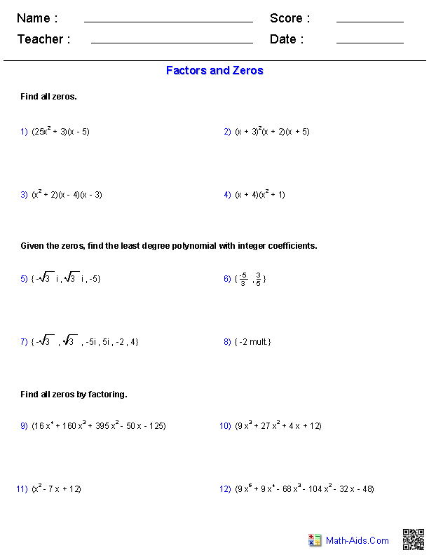 Finding The Zeros Of A Polynomial Function Imaginary Numbers IMAGECROT