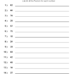 Gcf And Lcm Worksheet Grade 5 Factoring Worksheets Free Printable K5