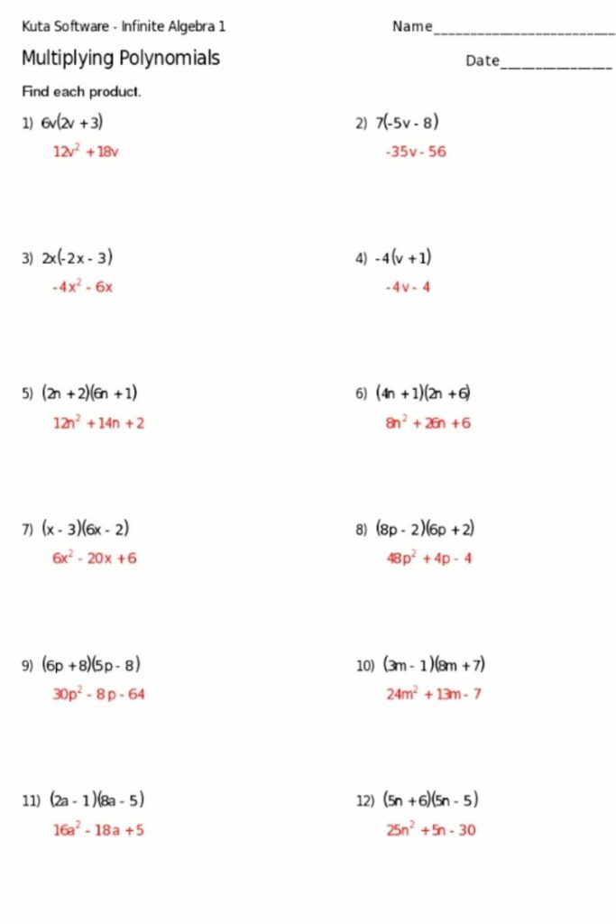 Factoring Polynomials With Imaginary Roots Worksheet