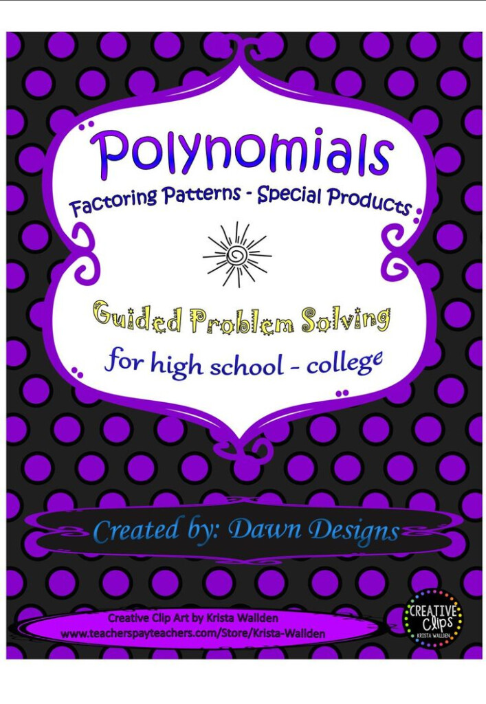 Plenty Of Practice Using Polynomial Factoring Patterns Difference Of 