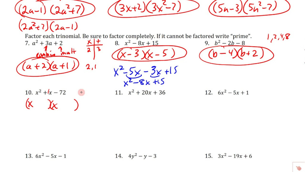 PRACTICE TEST Unit 15 Radicals Exponents Simplifying Factoring 