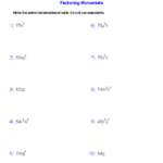 Pre Algebra Worksheets Monomials And Polynomials Worksheets