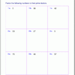 Prime Factorization Tree Worksheet