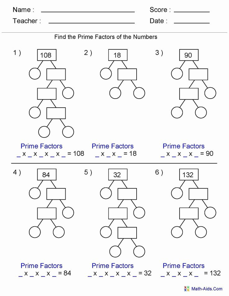 Prime Factorization Tree Worksheet Awesome Factoring Gcf Free Printable 