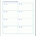 Prime Factorization Worksheet Pdf