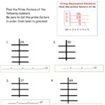 Prime Factorization Worksheet Pdf