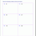 Prime Factorization Worksheet With Exponents Free Download Goodimg co