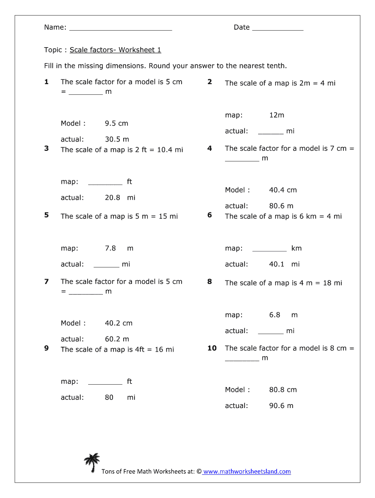 Scale Drawings Worksheet 7th Grade