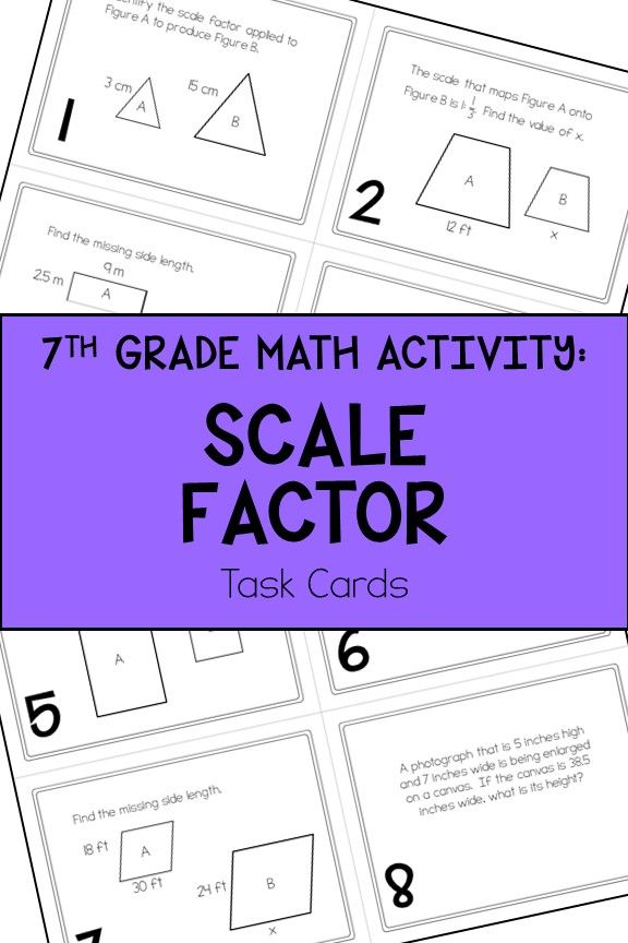 Scale Factor Activity Independent Practice 7th Grade Math 7th 