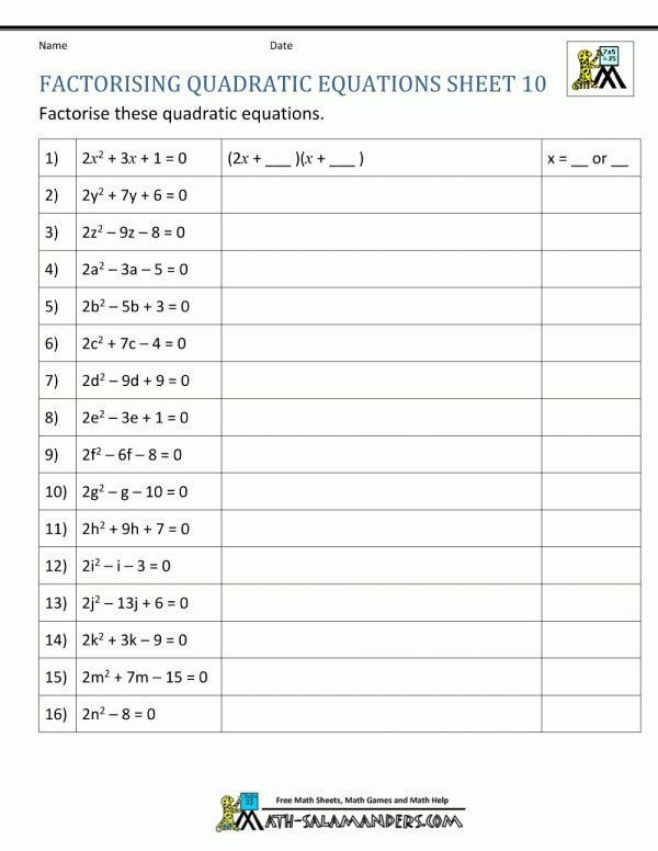 Solving Polynomial Equations By Factoring Worksheet Worksheet