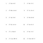 Solving Polynomial Equations In Factored Form Worksheet Equations