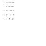 Solving Quadratics By Factoring Worksheet with Answer Key